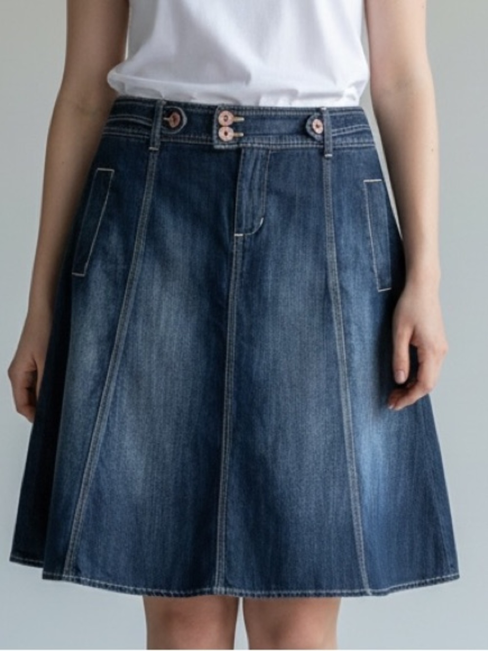 Z Cavaricci Denim A Line Skirt Size 10